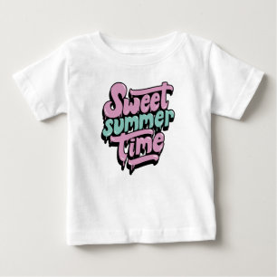 Camiseta De Bebé Dulce Verano Retro