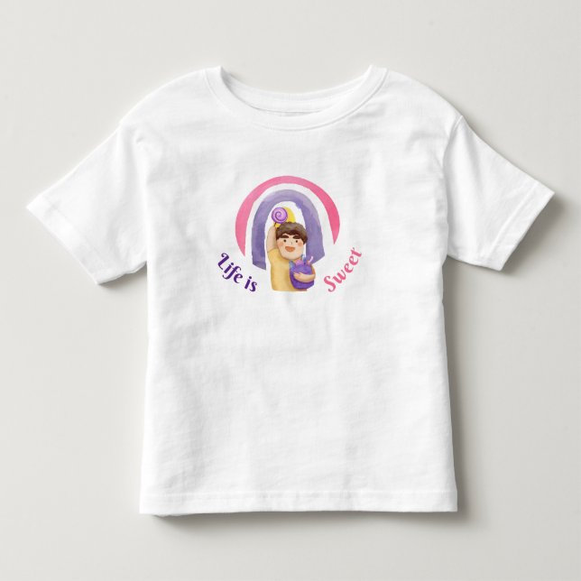 Camiseta De Bebé Dulces Arcoíris para Niños (Anverso)