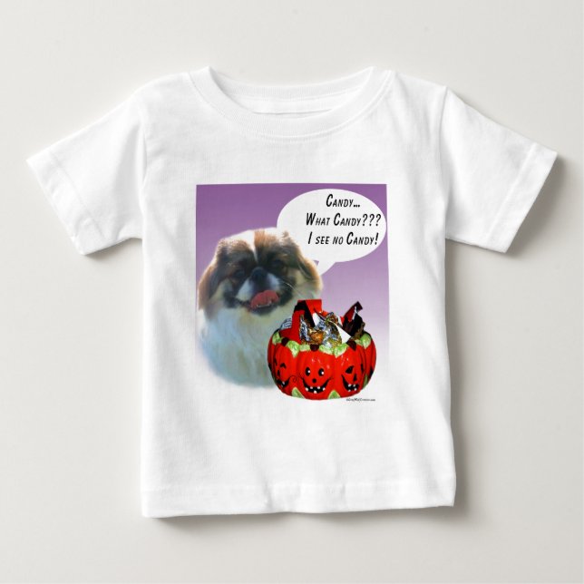 Camiseta De Bebé Dulces de Halloween de Pekingese (Anverso)
