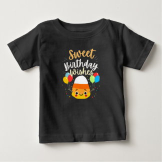 Camiseta De Bebé Dulces deseos de cumpleaños Caramelo de Halloween 