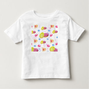 Camiseta De Bebé Dulces dulces con un patrón de brillo colorido