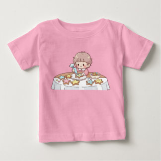 Camiseta De Bebé Dulces Galletas en Forma de Estrella Decoradas por