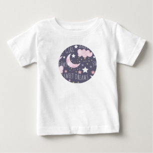 Camiseta De Bebé Dulces Sueños Luna Bebé Niña
