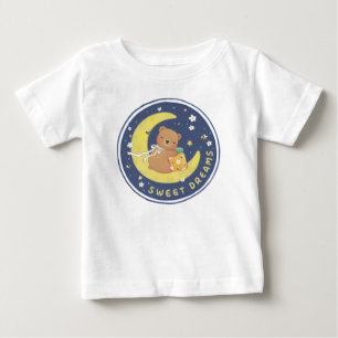 Camiseta De Bebé Dulces sueños: Oso de peluche y Ilustracion de mie