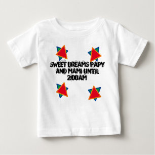 Camiseta De Bebé dulces sueños papá y mami hasta las 2:00am