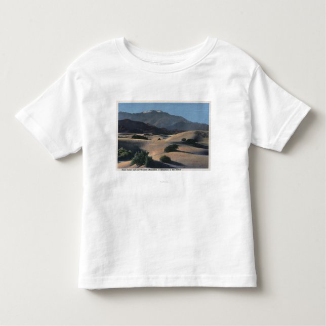 Camiseta De Bebé Dunas de arena del desierto y montañas coronadas (Anverso)