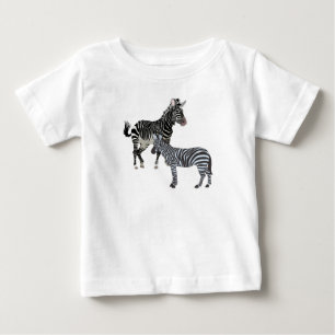 Camiseta De Bebé "Dúo cebra en franjas"