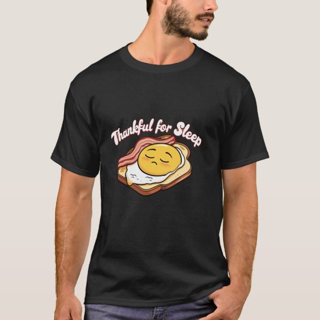 Camiseta de bebé durmiendo Desayuno cocido lindo (Anverso)