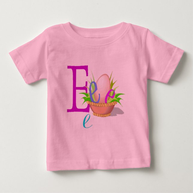 Camiseta De Bebé E - Colección de monogramas (Anverso)
