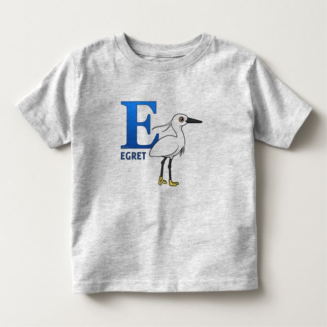 Camiseta De Bebé E está para el Egret (Anverso)