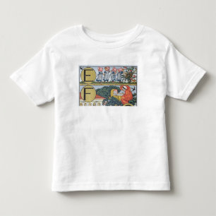 Camiseta De Bebé E-F, de un alfabeto basado en rimas de guardería