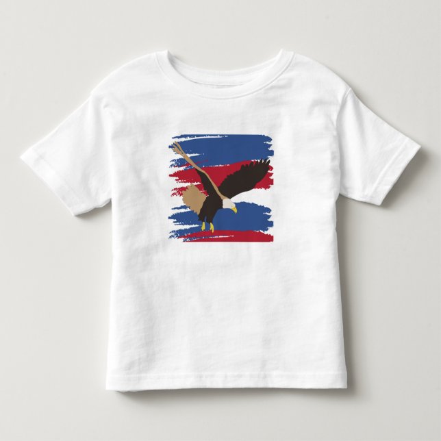 Camiseta De Bebé Eagle Bird USA Bandera Patriótica Americana (Anverso)