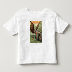 Camiseta De Bebé Eagle que ataca una Turquía