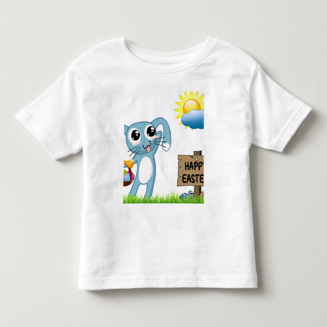 Camiseta De Bebé Easter Bunny desea una feliz Pascua (Anverso)