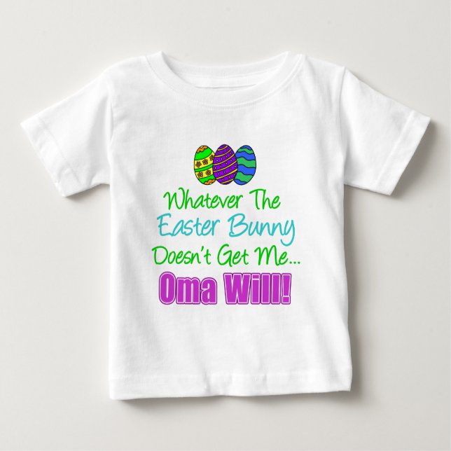 Camiseta De Bebé Easter Bunny Oma Will (Anverso)