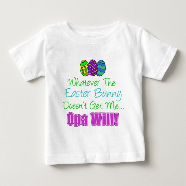 Camiseta De Bebé Easter Bunny Opa Will (Anverso)
