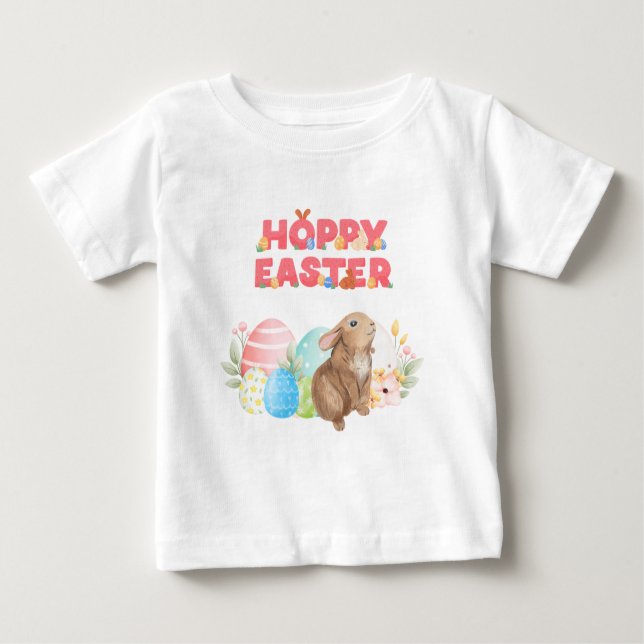 Camiseta De Bebé Easter Group Eggs Hoppy Easter Day (Anverso)