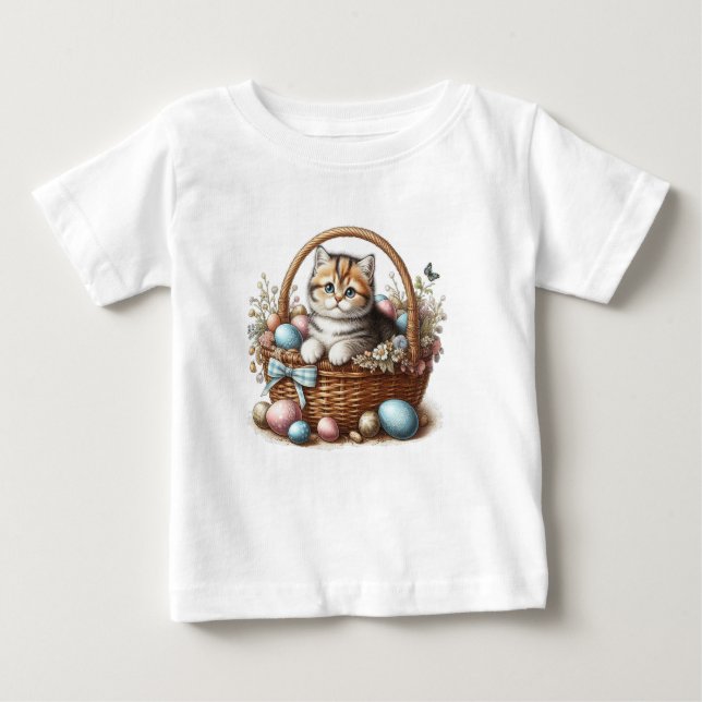 Camiseta De Bebé Easter Tabby Kitten (Anverso)