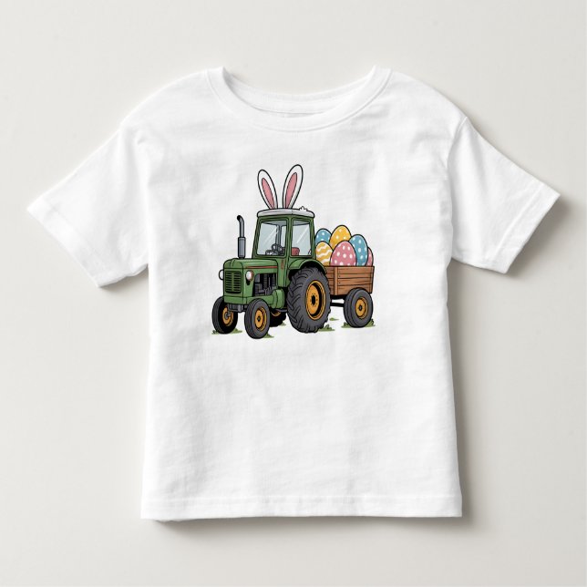 Camiseta De Bebé Easter Tractor  (Anverso)