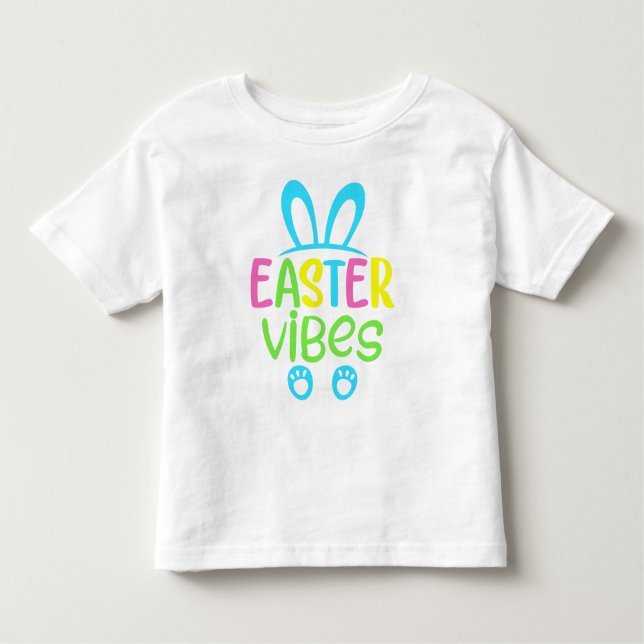 Camiseta De Bebé Easter Vibes Pastel (Anverso)