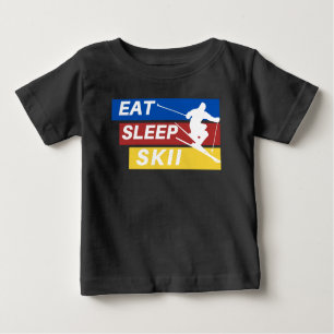 Camiseta De Bebé Eat Sleep Skii