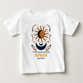 Camiseta De Bebé Eclipse Total de Sol España Agosto 2026