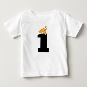 Camiseta De Bebé Edad 1 (1) cumpleaños Ginger Cat T-Shirts