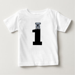 Camiseta De Bebé Edad 1 (1) cumpleaños Koala Bear T-Shirts