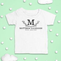 Edad De Monograma De Nombre Blanco Y Negro Persona