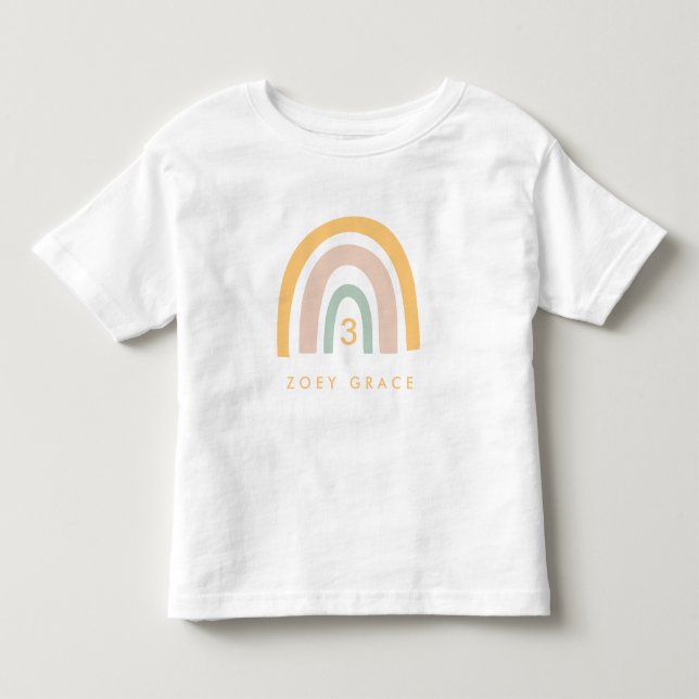 Camiseta De Bebé Edad de nacimiento del Chica del arcoiris Pastel m (Anverso)