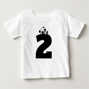 Camiseta De Bebé Edad dos cumpleaños Panda Bear T-Shirts