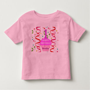 Camiseta De Bebé Edad personalizada y nombre pastel de cumpleaños f