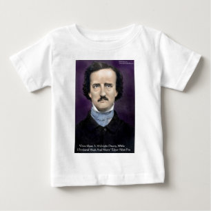 Camiseta De Bebé Edgar Allen Poe "The Raven" Cita regalos y tarjeta