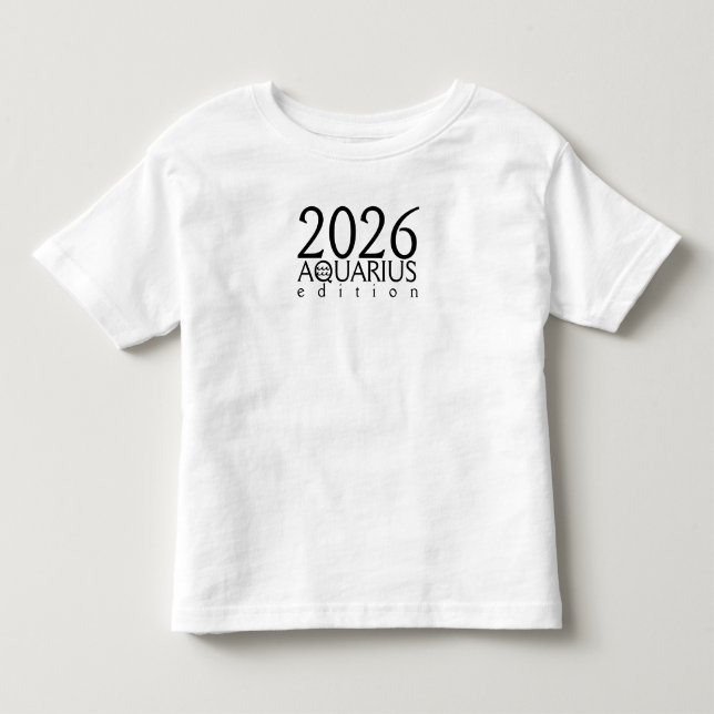 Camiseta De Bebé Edición Acuario 2026 con símbolo (Anverso)
