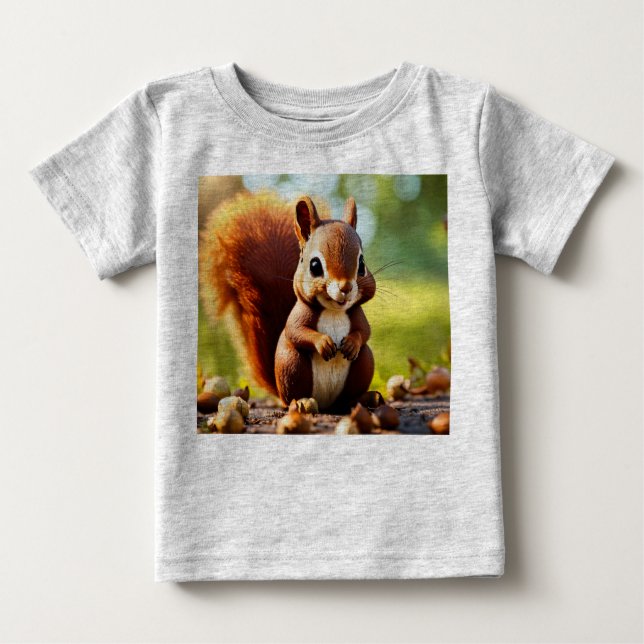 Camiseta De Bebé Edición Cute Squirrel (Anverso)