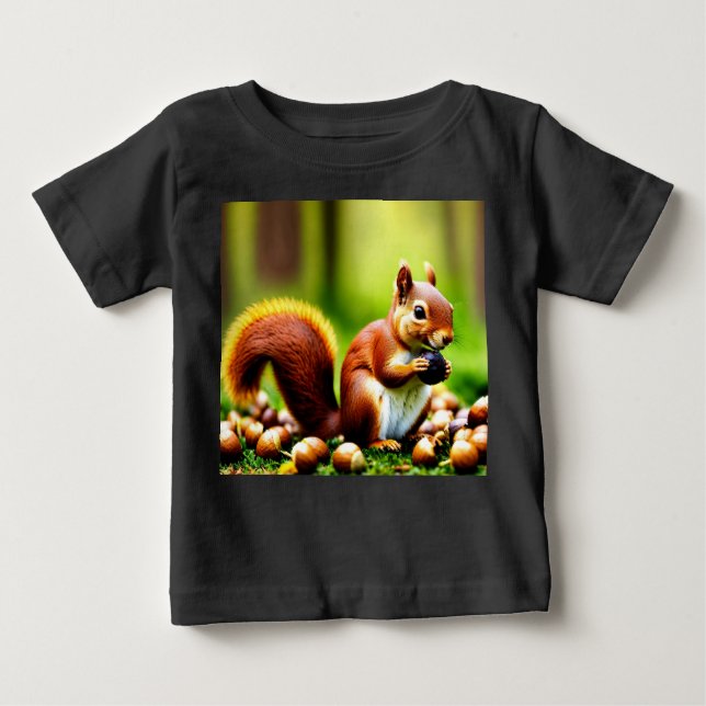 Camiseta De Bebé Edición Cute Squirrel (Anverso)