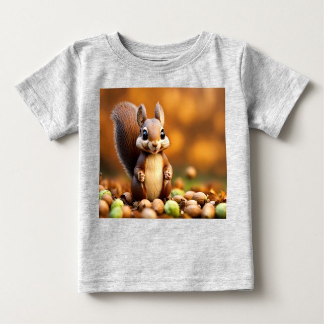 Camiseta De Bebé Edición Cute Squirrel (Anverso)