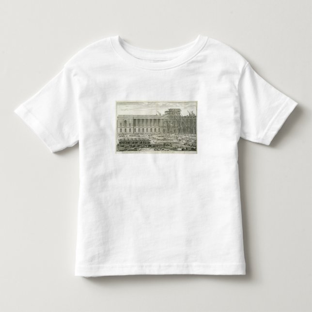 Camiseta De Bebé Edificio de la entrada principal del Louvre, París (Anverso)