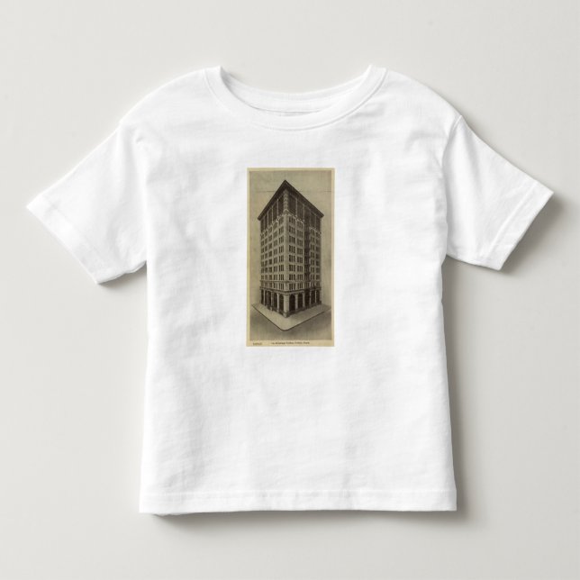 Camiseta De Bebé Edificio de Wellsfargo, Portland, Oregon (Anverso)