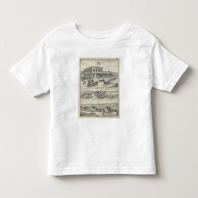 Camiseta De Bebé Edificio del arbolado, granja del condado de Yolo (Anverso)