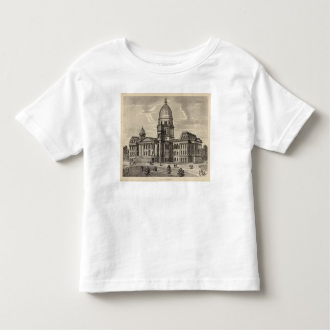 Camiseta De Bebé Edificio del capitolio del estado, Springfield, (Anverso)