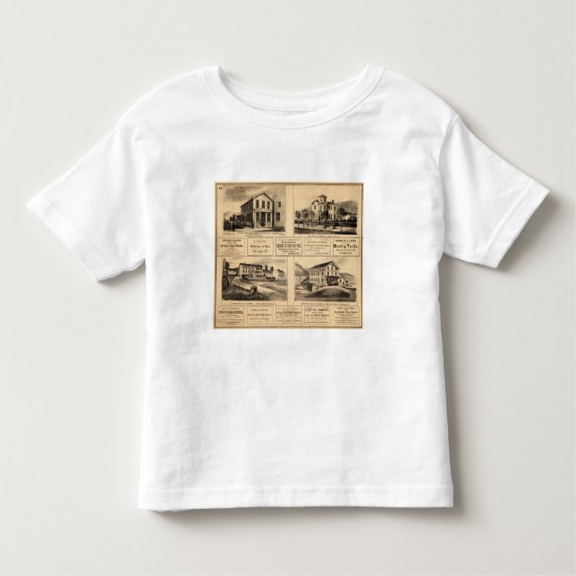 Camiseta De Bebé Edificios, ciudad del aceite, Franklin, granja de (Anverso)