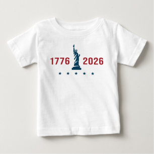 Camiseta De Bebé EE. UU. 250.º 1776 2026 Patriótico Minimalista