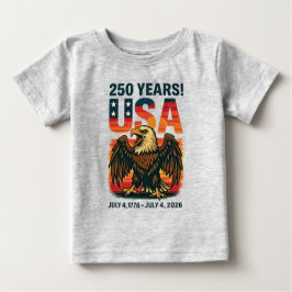 Camiseta De Bebé EE.UU. 250 años - Águila calva patriótica 4 de jul
