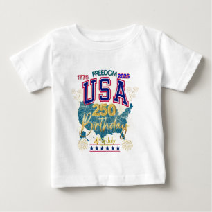 CAMISETA DE BEBÉ EE. UU. 250 AÑOS DE LIBERTAD