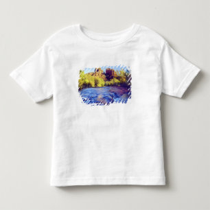 Camiseta De Bebé EE. UU., Arizona, Sedona. Cathedral Rock reflejand