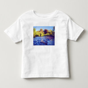 Camiseta De Bebé EE. UU., Arizona, Sedona. Cathedral Rock reflejand