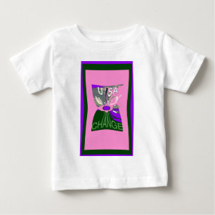 Camiseta De Bebé EE.UU. cambiar la imagen de arte