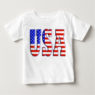 Camiseta De Bebé EE.UU. con BANDERA AMERICANA
