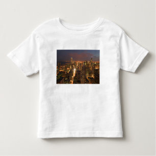 Camiseta De Bebé EE.UU., Illinois, Chicago: Vista nocturna del bucl